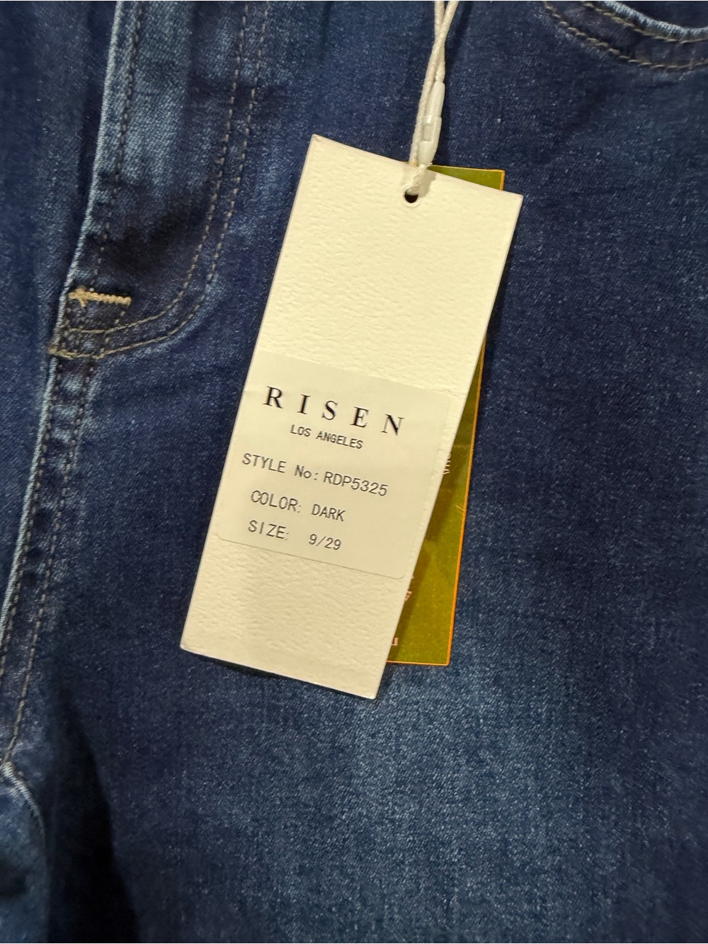 New With Tags Risen Dark Blue Wide-Leg Flare Jeans Size 9 - Picture 2 of 6